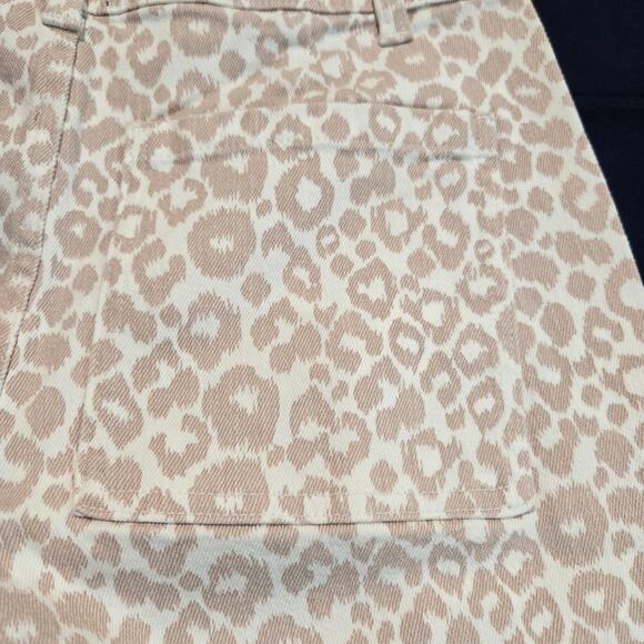 NWT Miou Muse Leopard Print Barrel Jeans Raw Hem High-rise Size M - Picture 8 of 11